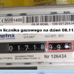 Stan licznika 08.11.2015r.